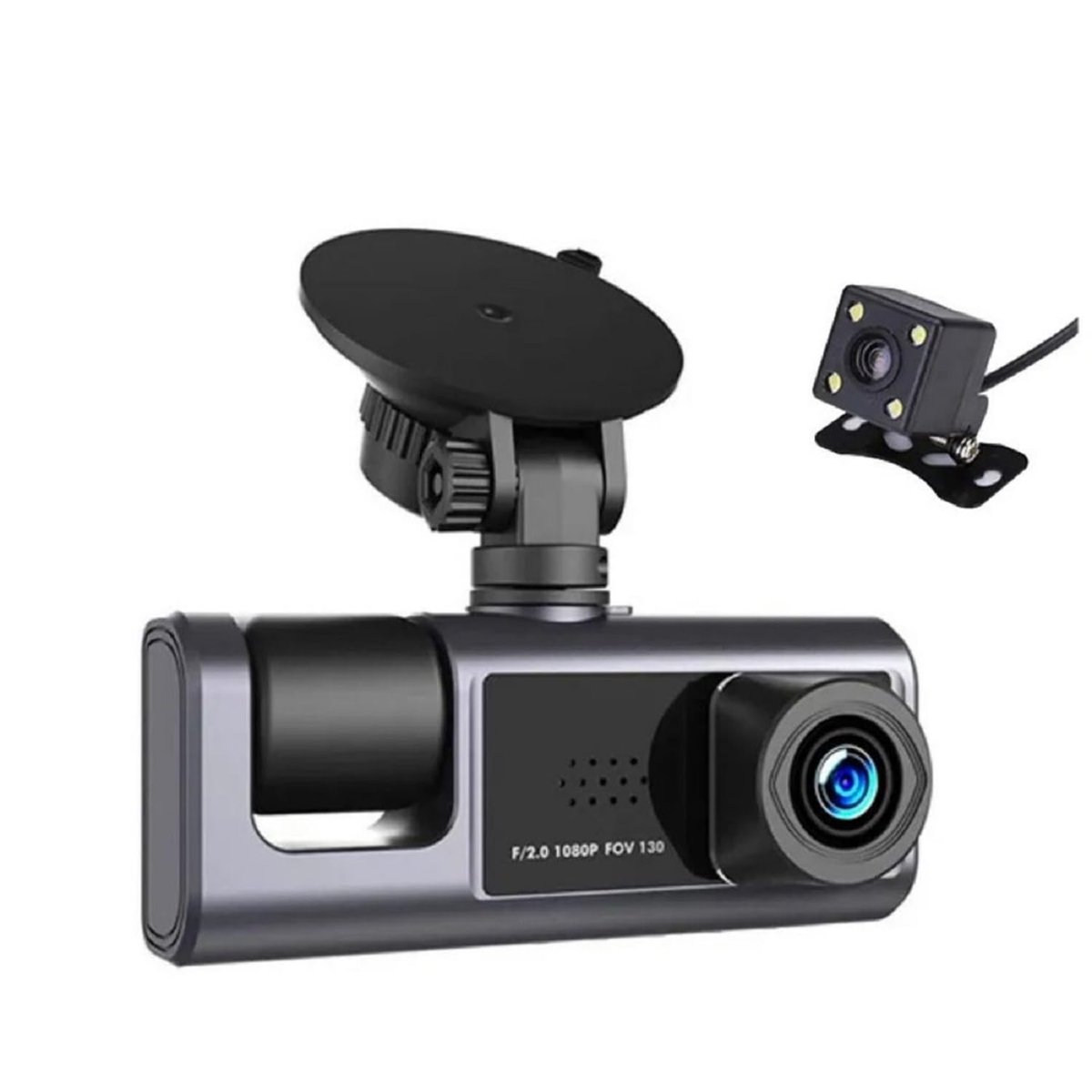 H309 Full Hd 1080P Üç Kameralı Araç Içi Kamera Araba Güvenlik Kamerası Gece Görüşü Ön Geri iç Kayıt IR LED