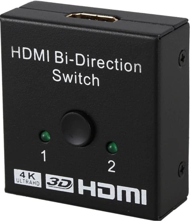 Lunatic 9444 2 Port Çift Yönlü Hdmi Switch Splitter Ekran Monitör Altın Kaplama Çoklayıcı Çoğaltıcı (Aynı anda iki ekrana görüntü vermez. Üzerindeki düğmeyle ekranlar arası geçiş yapılır)