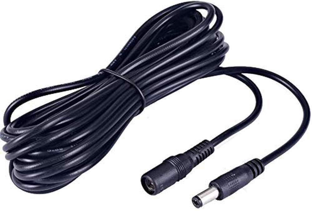 Alfais 4385 Dc Adaptör Uzatma Kablosu 5 m 5.5mm x 2.1mm Dişi Erkek, Siyah