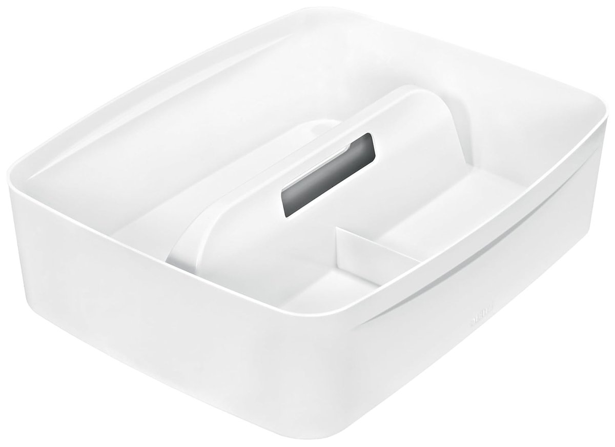 Leitz MyBox Kulplu Geniş Düzenleme Aparatı, Plastik, Beyaz, 53220001