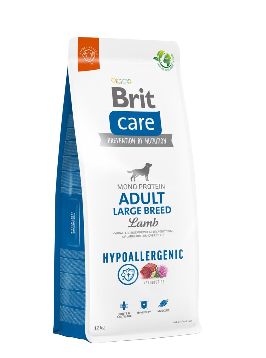 Brit Care Adult Large Breed, Yetişkin Köpekler İçin, Tek Proteinli, Hipoalerjenik, Kuzu Etli Kuru Ma