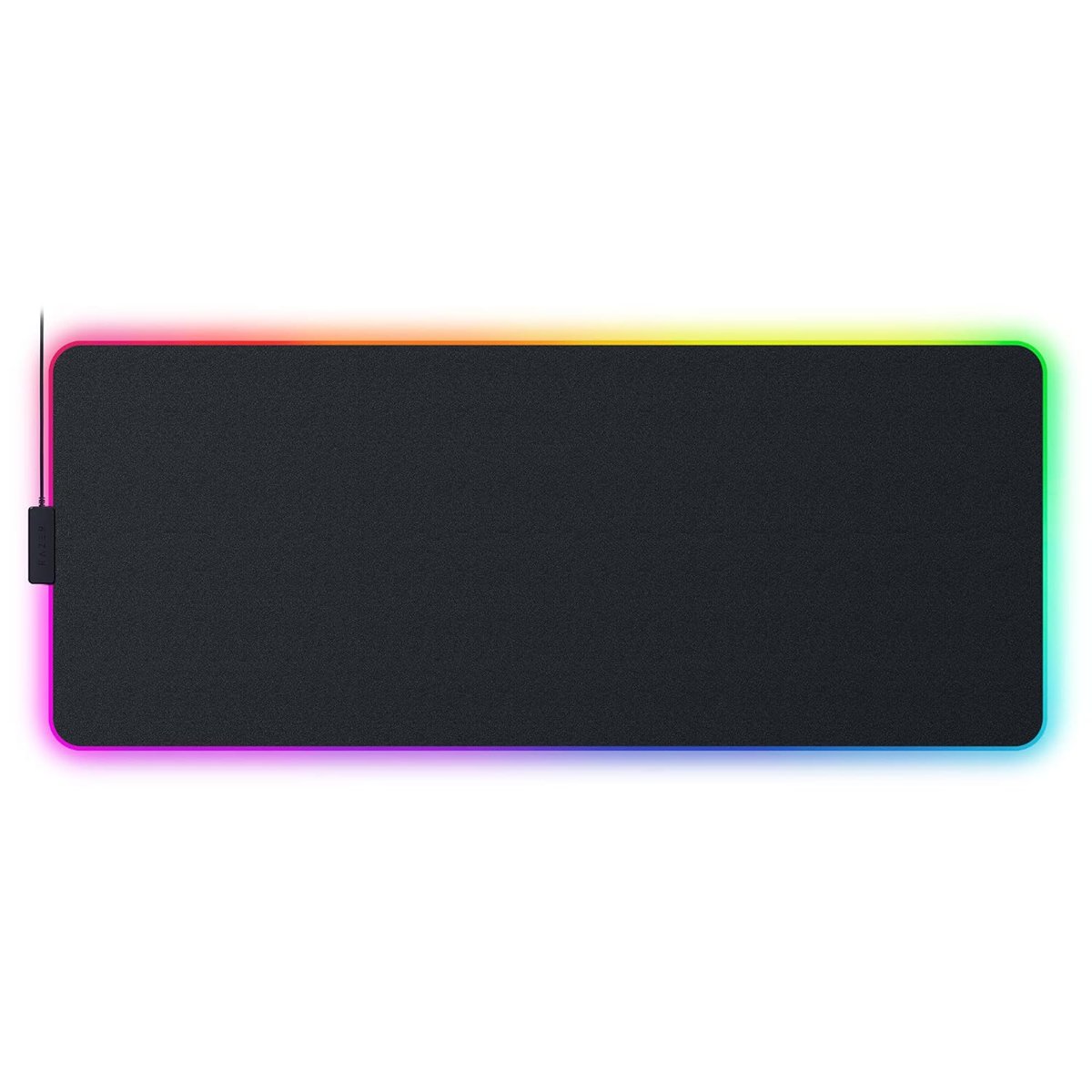 Razer Strider Chroma - Razer Chroma RGB ile Hibrit Oyun Mouse Mat (Hibrit Yumuşak/Sert Mat, 19 Chroma RGB Aydınlatma Bölgesi, Kaymaz Taban, Dikişsiz Kenarlar) Siyah