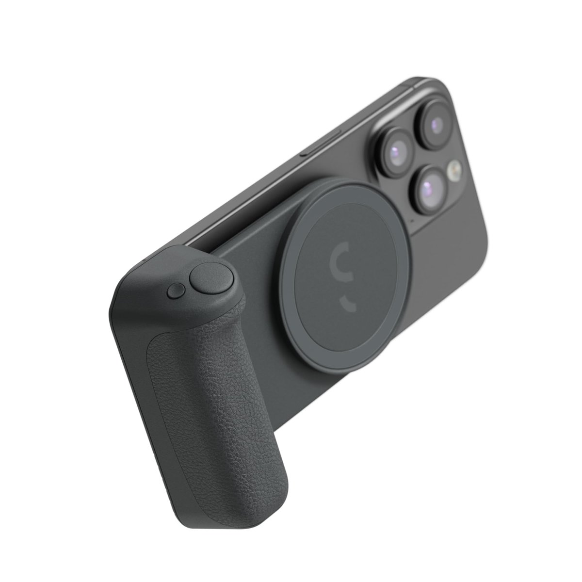 ShiftCam SnapGrip Pro - Qi2 Kablosuz Şarj, Kablosuz Deklanşör Düğmesi ve Manyetik Montajlı Telefon Kamerası Tutacağı ve Manyetik Güç Bankası, Tüm Telefonlar için, Masaüstü Yuvası - Gece Yarısı