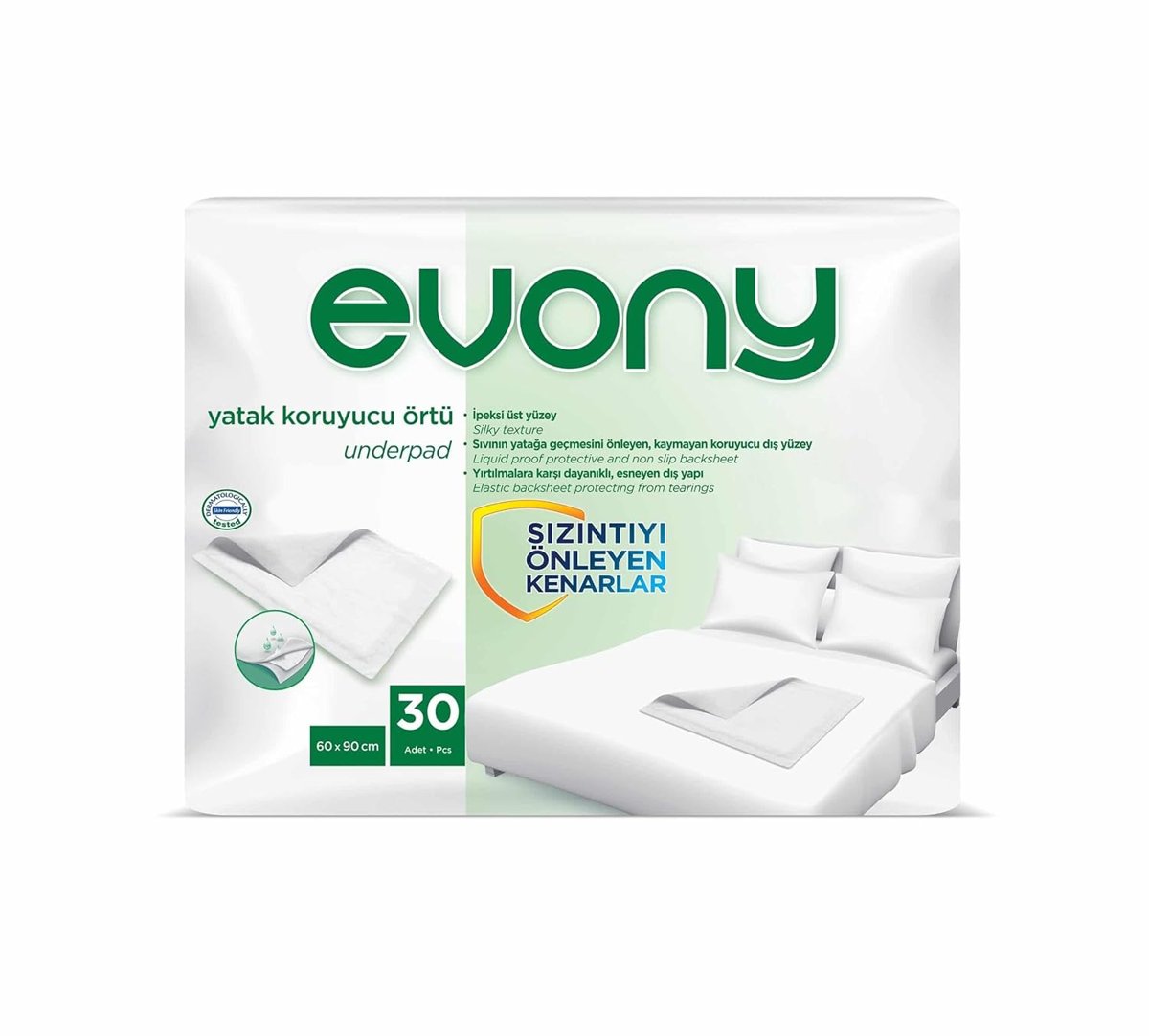 Evony Yatak Koruyucu Jumbo Örtü 60 x 90 cm 30 Adet