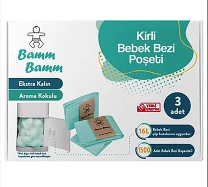 500X3 Adet Kirli Bebek Bezi Kapasiteli Çöp Poşeti