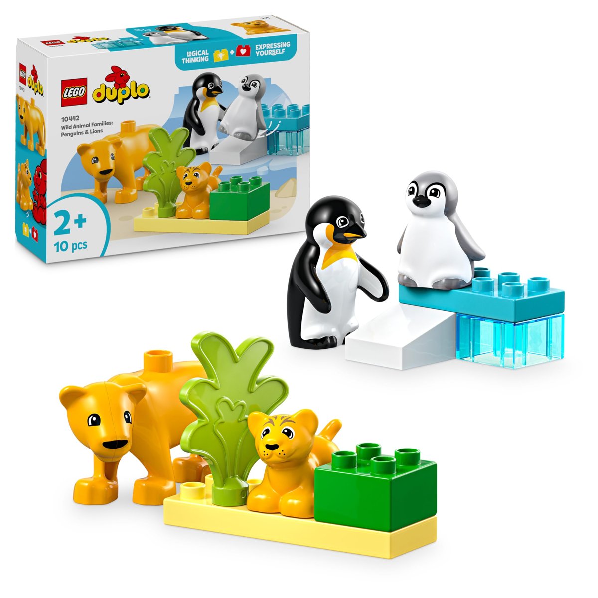 LEGO DUPLO Town Vahşi Hayvan Aileleri: Penguenler ve Aslanlar 10442