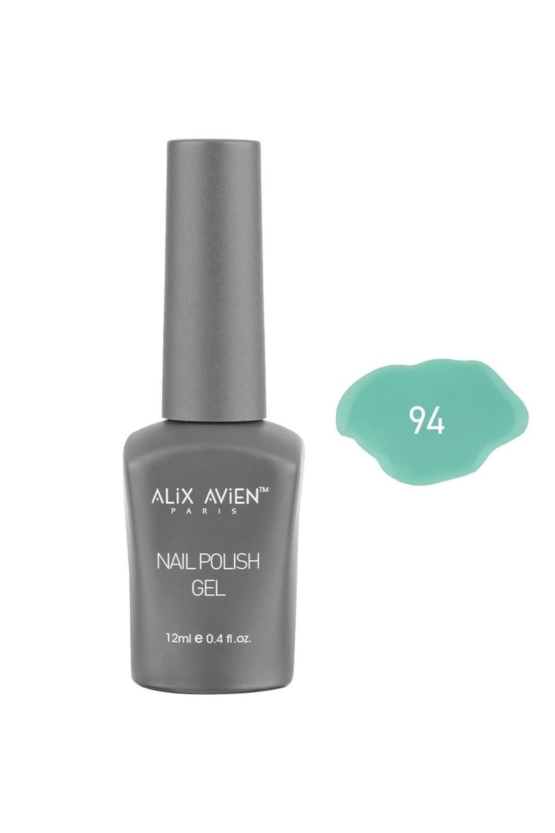ALIX AVIEN Açık Yeşil Kalıcı Oje 94-Yoğun Renk Veren Jel Oje 12 ml-Nail UV Gel Polish 94
