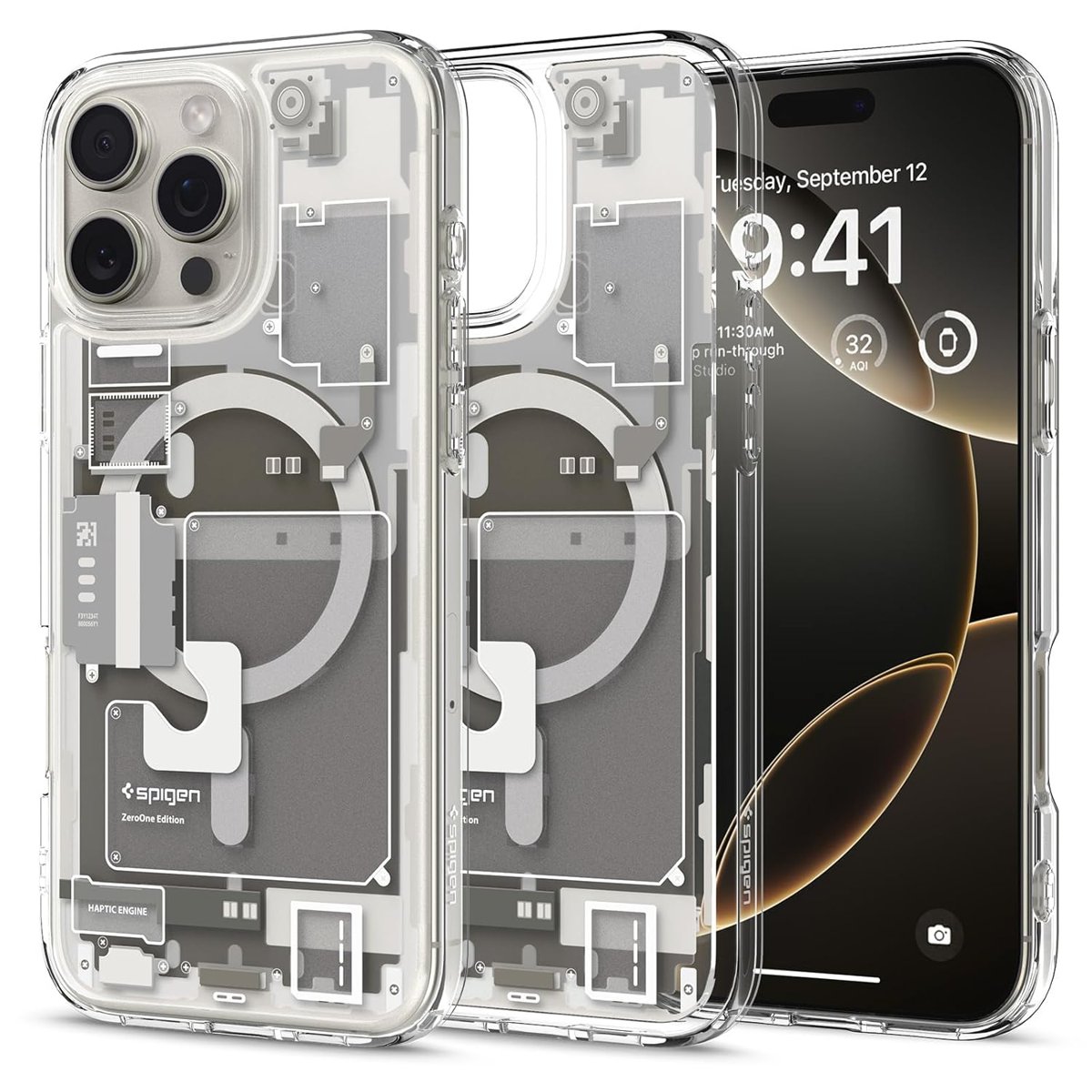 Spigen iPhone 16 Pro Max ile Uyumlu MagSafe Kılıf Ultra Hybrid Zero One Mag Fit Sararmaya Dayanıklı Tasarım Bej Şeffaf Kapak - ACS08381 (Spigen TR Garantili)