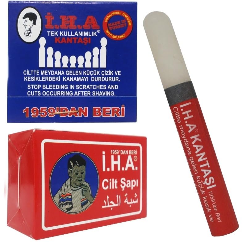 İHA Cilt Şapı ve Kan Taşı Seti, 70 gr Cilt Şapı, 1 Kalem Kan Taşı, 20'li Kullan-At Kan Taşı