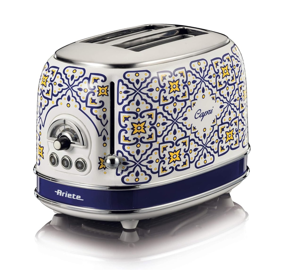Ariete Capri 2 Dilim Ekmek Kızartma Makinesi 0155/1C - 810 Watt, Metal Gövde, 2 Dilim Kapasite, Buz Çözme, Isıtma, 6 Kızartma Ayarı, Kolay Temizlik, Çıkarılabilir Kırıntı Tepsisi