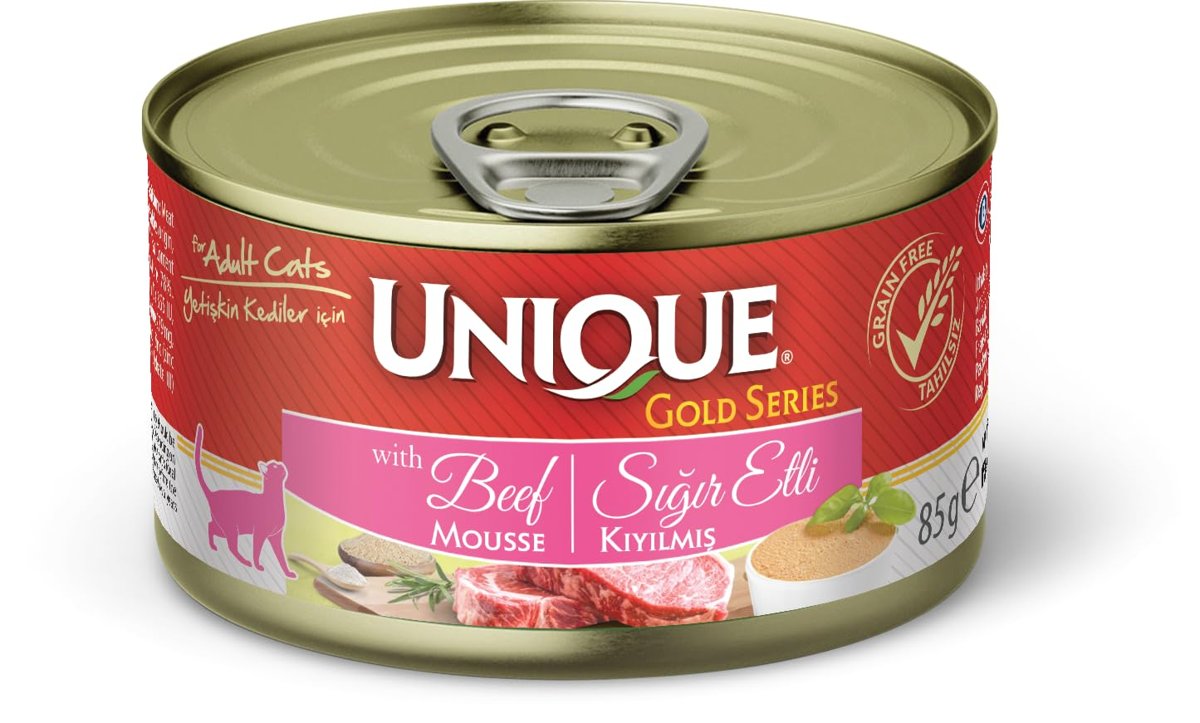 Unique Gold Series Cat Mousse With Beef 85 Gr