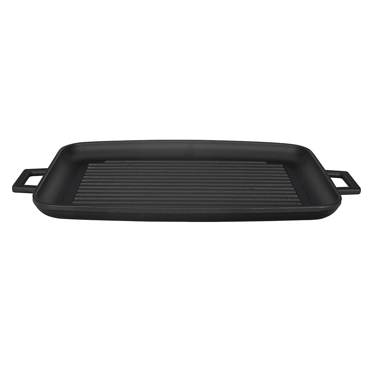 Lava Döküm Grill Tepsi, Izgara yüzeyli, Metal Kulplu, 31x42cm