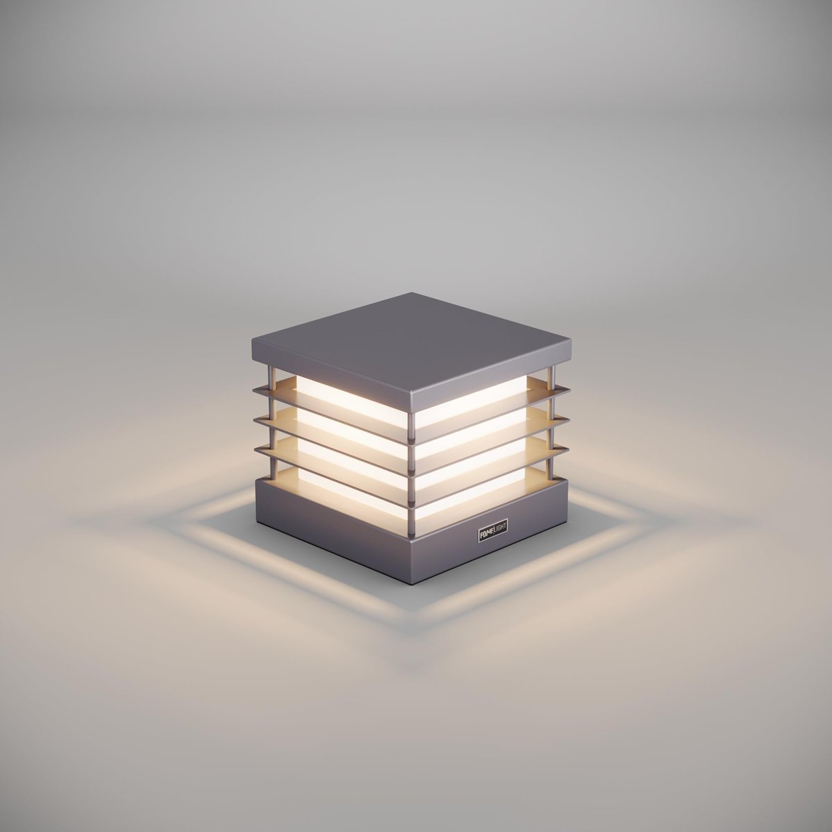 FoneLight Set Üstü Bahçe Aydınlatma 24x24 cm – Alüminyum Gövde, 3000K Sıcak Beyaz Işık, IP65 Suya Dayanıklı, Modern Dış Mekan Dekoratif Lamba