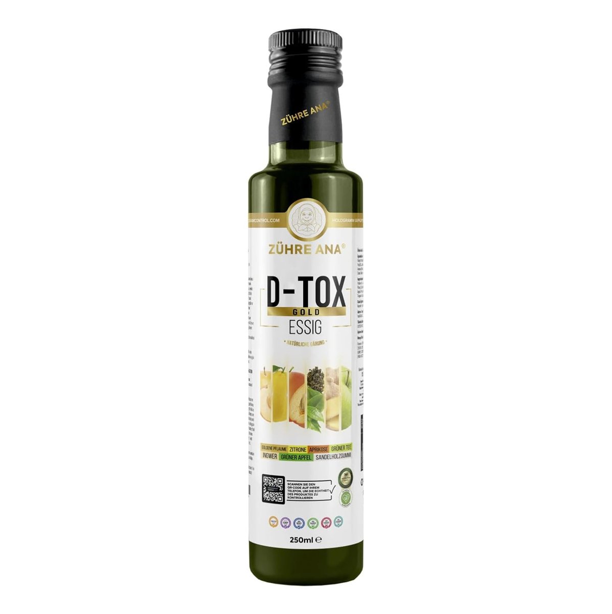 Zühre Ana Detox Gold Sirkesi Doğal Fermantasyon 250 ml