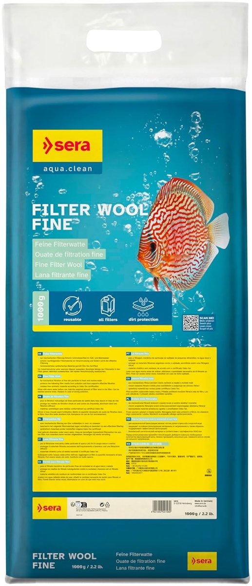 sera Filter Wool Fine 1 kg - Filtre pamuğu ince 1000 g