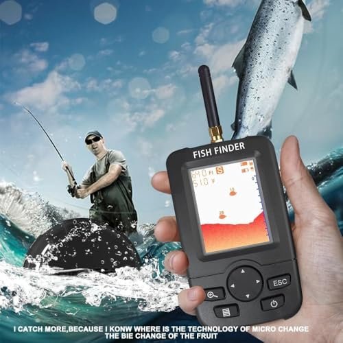 Valkyrie Wireless Balık Bulucu Akıllı Sonar Teknolojisi LCD Ekranlı Kablosuz Balık Tespit Cihazı