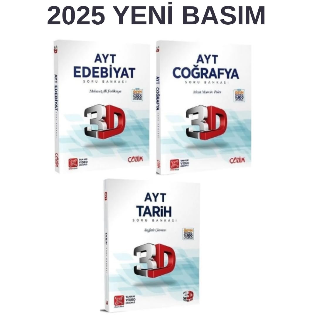 Paraf Yayınları 3D Yayınları YKS AYT TARİH COĞRAFYA EDEBİYAT SORU BANKALARI SET 2026