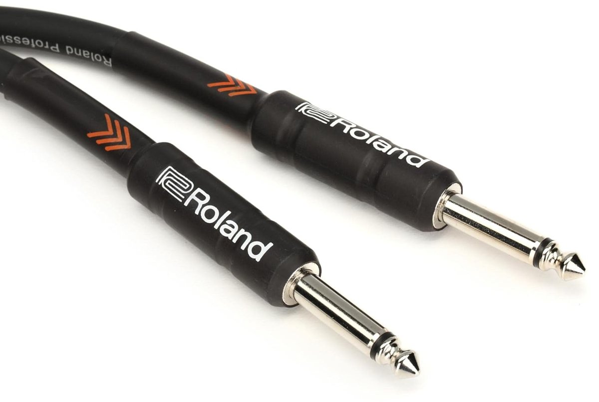 Roland Black Series enstrüman kablosu, düz/düz, 1/4 inç jak, 3 m