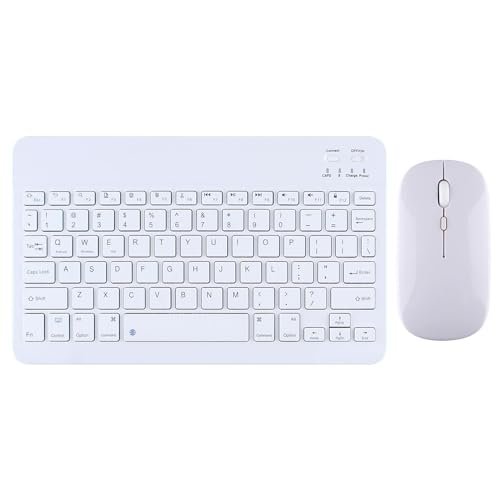 Valkyrie Bluetooth Ios Ipad Android Windows Uyumlu Klavye Mouse Seti - Sessiz - Şarjlı - Combo - Ultra İnce - Türkçe - Kablosuz Beyaz
