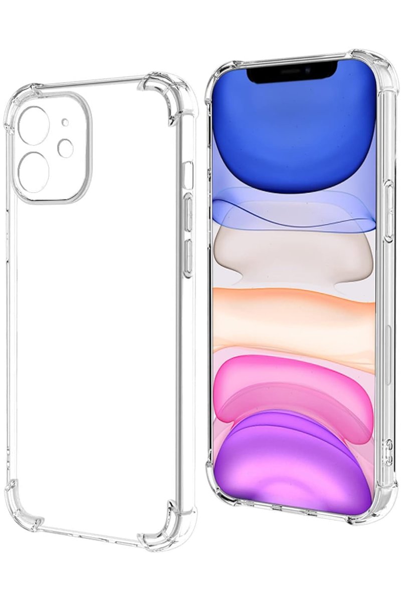 KZY İletişim Apple KZY İletişim iPhone 11 ile uyumlu ile Uyumlu Kapak Kamera Korumalı Şeffaf Airbag Antishock Silikon Kılıf Şeffaf