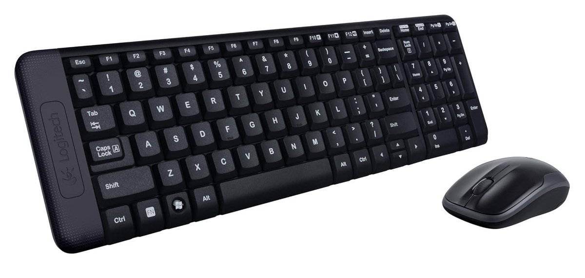Logitech MK220 Kablosuz Kompakt Klavye Mouse Seti, Sağ ve Sol Elle Kullanıma Uygun Mouse, Sıvı Dökülmesine Dayanıklı, 10 m Kullanım Mesafesi, Türkçe Q Klavye, Siyah
