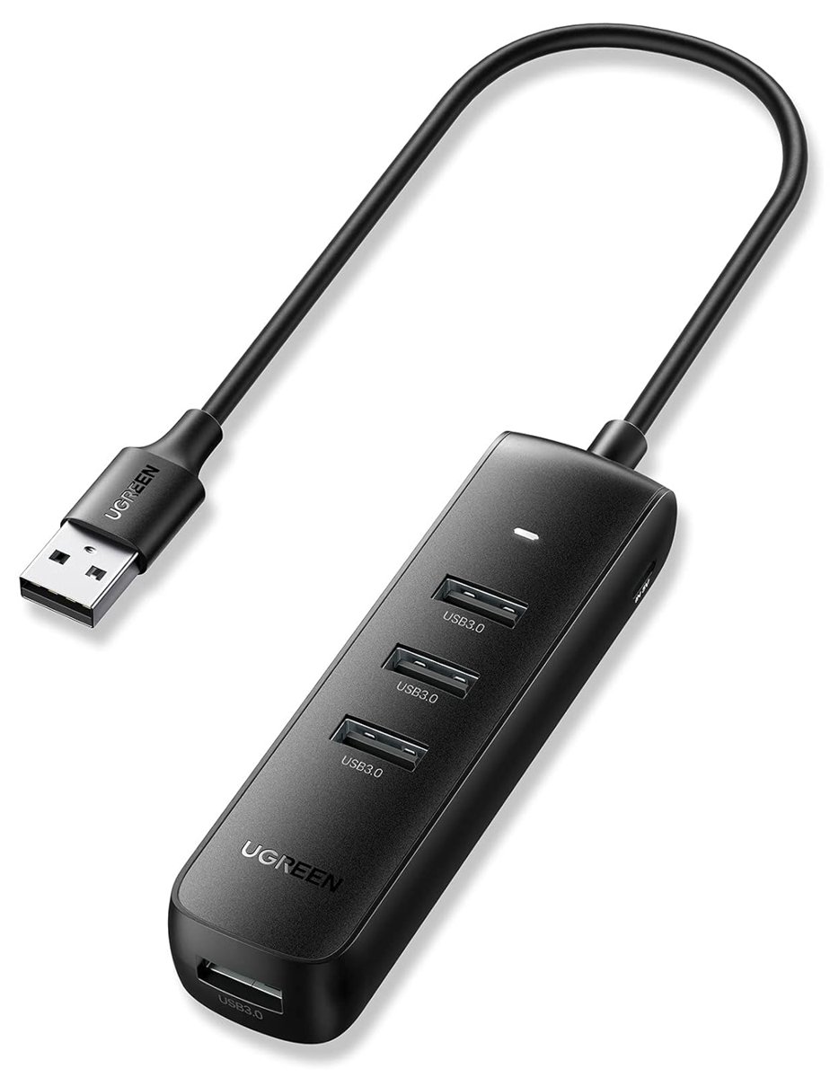 UGREEN USB Hub USB Splitter 3.0 Ultra İnce 4 Bağlantı Noktalı USB Adaptörü.