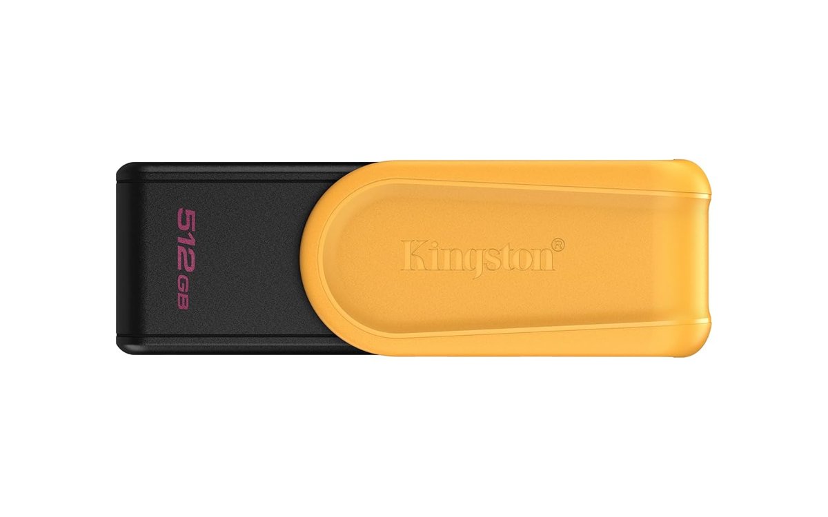 Kingston DataTraveler Exodia S USB Bellek - 512GB - USB 3.2 Gen 1 - USB Tip A - Siyah/Sarı