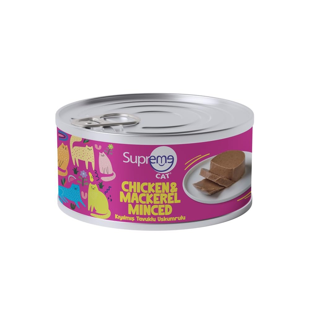 Supreme Cat Kıyılmış Tavuklu Uskumrulu Yaş Kedi Maması 85 gr