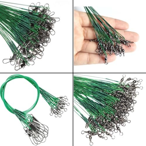 Valkyrie 60 Adet Çelik Fishing Leader Seti – Paslanmaz Çelik Olta Halatı Lider Teli 3 Boy Karışık