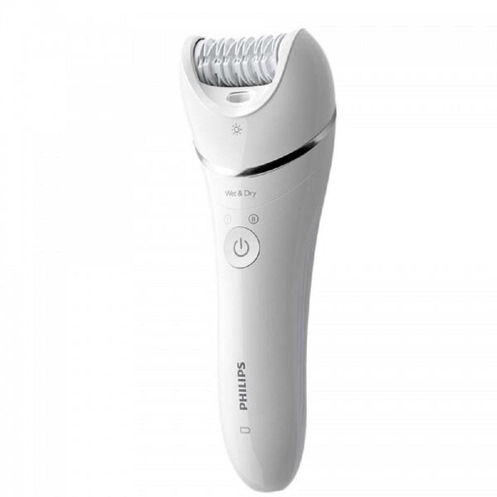 Philips Epilasyon Cihazı, Islak ve Kuru Kablosuz Kullanım, LED Işık, Ekstra Geniş Başlık, Hassas Bölge, Tıraş Başlığı ve Düzeltme Tarağı, 4 Aksesuar Dahil, Beyaz Renk, BRE710/05