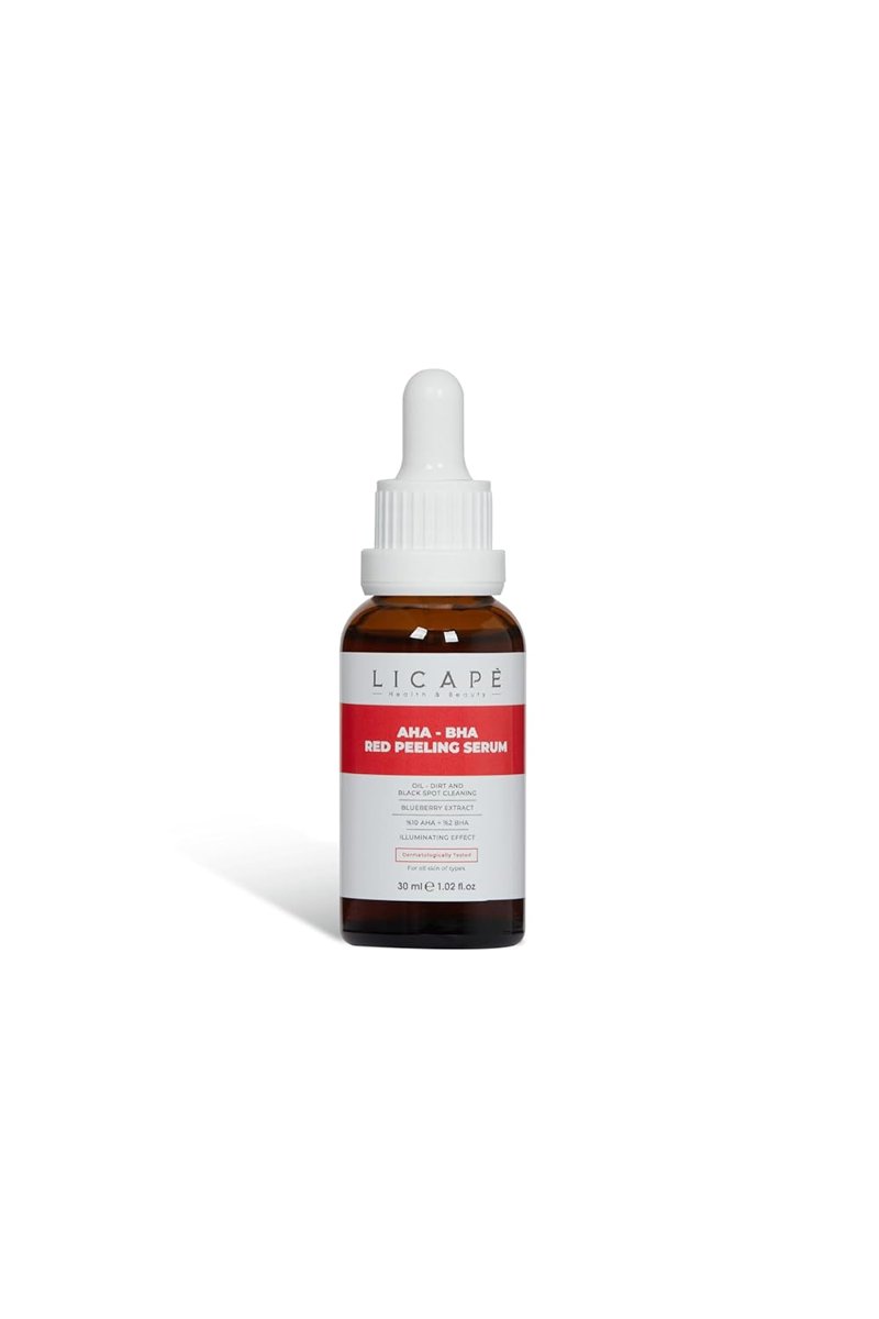 Licape%10 AHA +%2 BHA Red Peeling Serum – Cilt Canlandırıcı, Gözenek Arındırıcı ve Aydınlatıcı Peeli