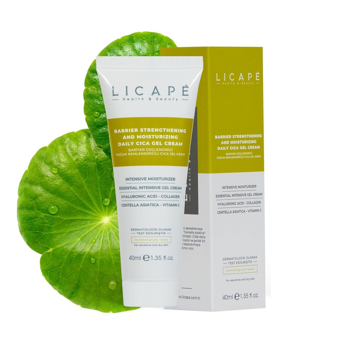 Licape-Bariyer Güçlendirici Yoğun Nemlendirici Cica Jel Krem 40ml