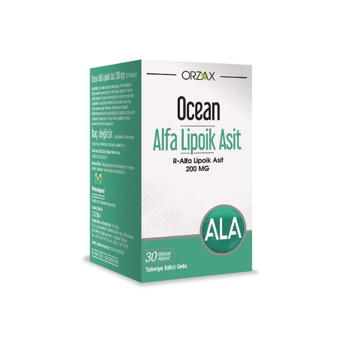 Ocean Alfa Lipoik Asit 30 Bitkisel Kapsül