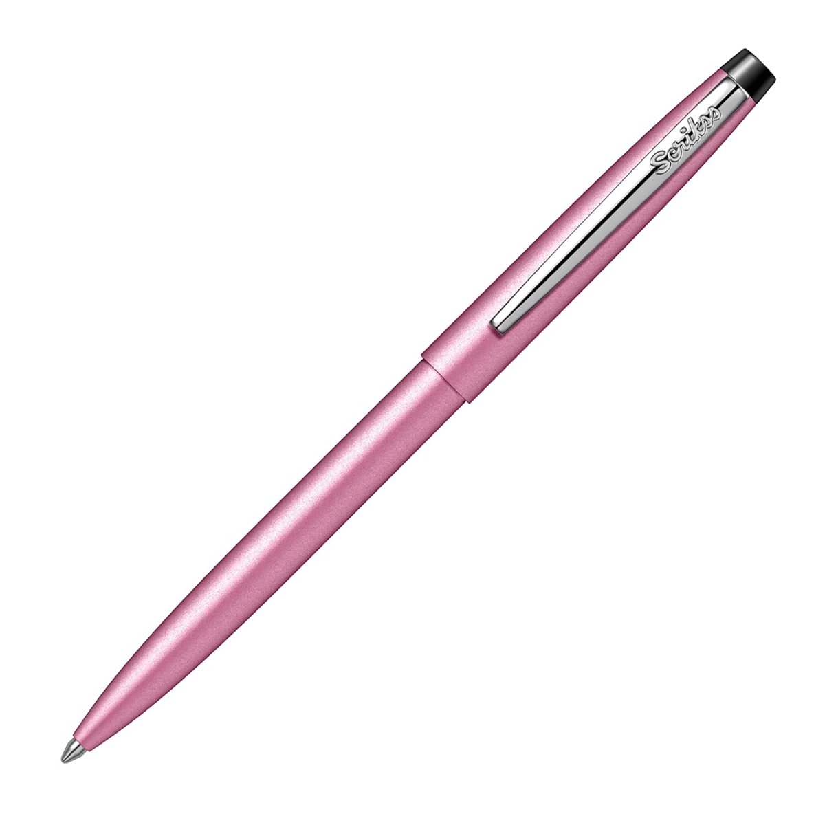 Scrikss F108 Tükenmez Kalem, Kapaktan Basmalı Mekanizma, Pembe