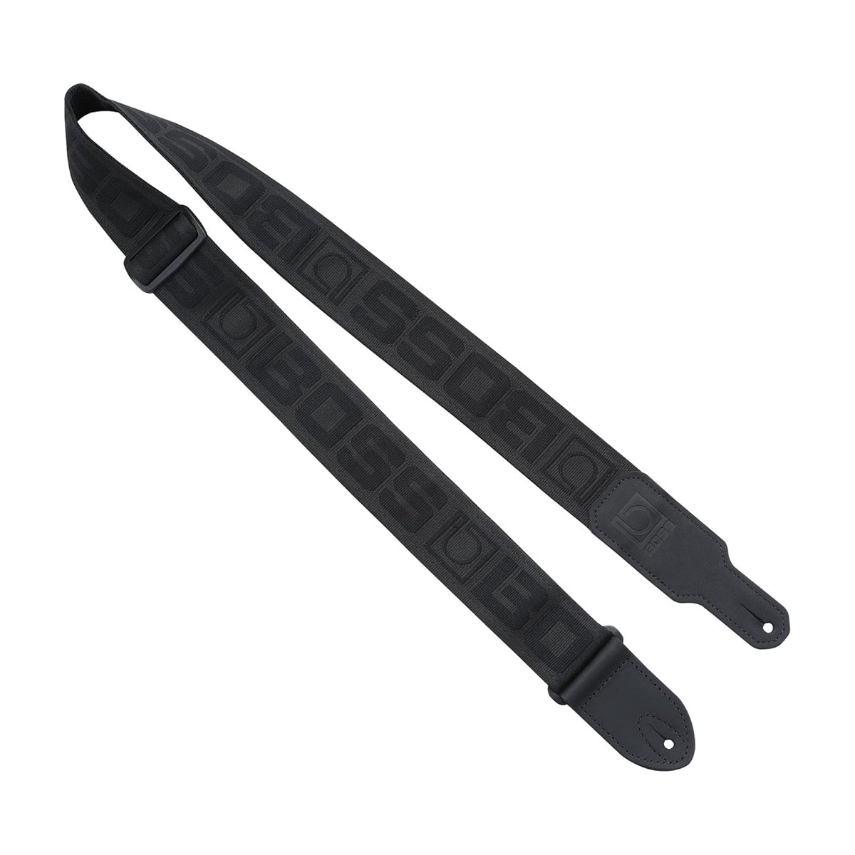 BOSS BSM-20-BB yüksek kaliteli enstrüman kayışları siyah logo | BOSS Monogram logosu dahil | 2 inç polyester kayış taşıma konforu ve uzun ömür sunar | gitar, bas ve daha fazlası için