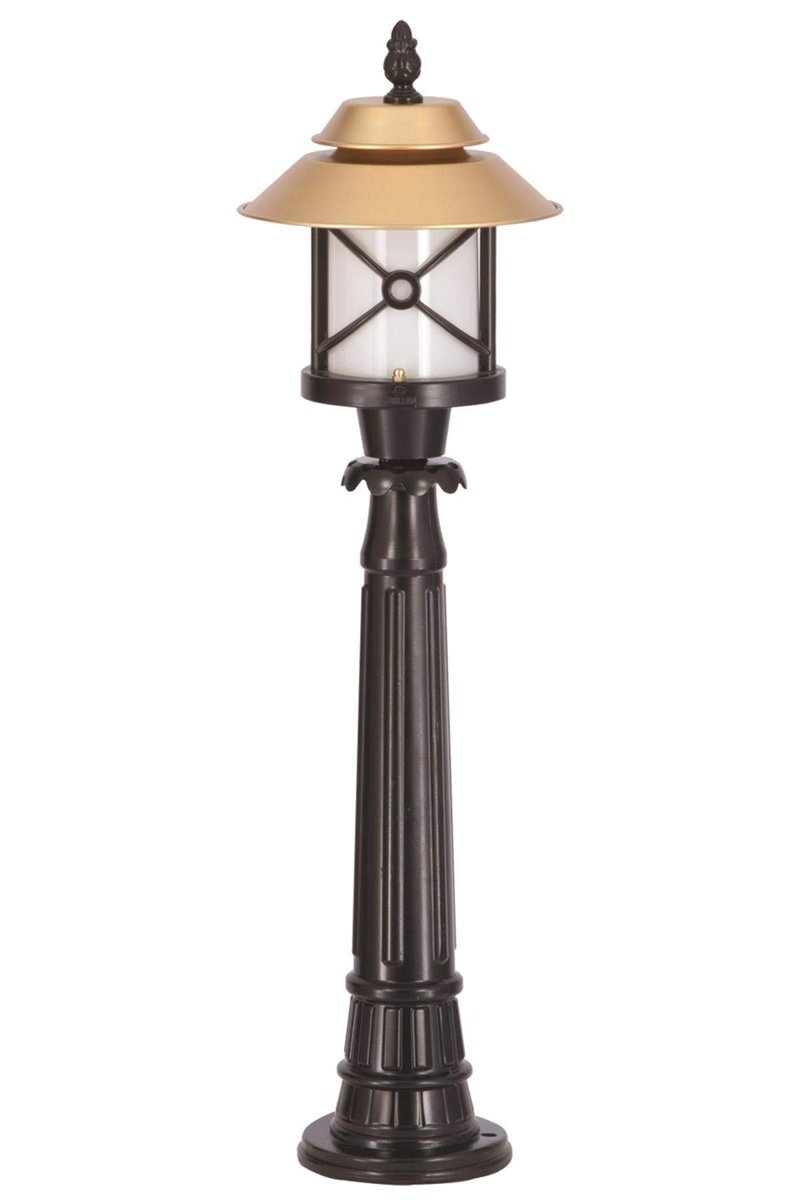 Avonni BSU-68049-BSA-BOP Sarı/Siyah Elektrostatik Toz Boyalı Dış Mekan Aydınlatma, E27, Aluminyum, Polikarbon Cam, 30 Cm