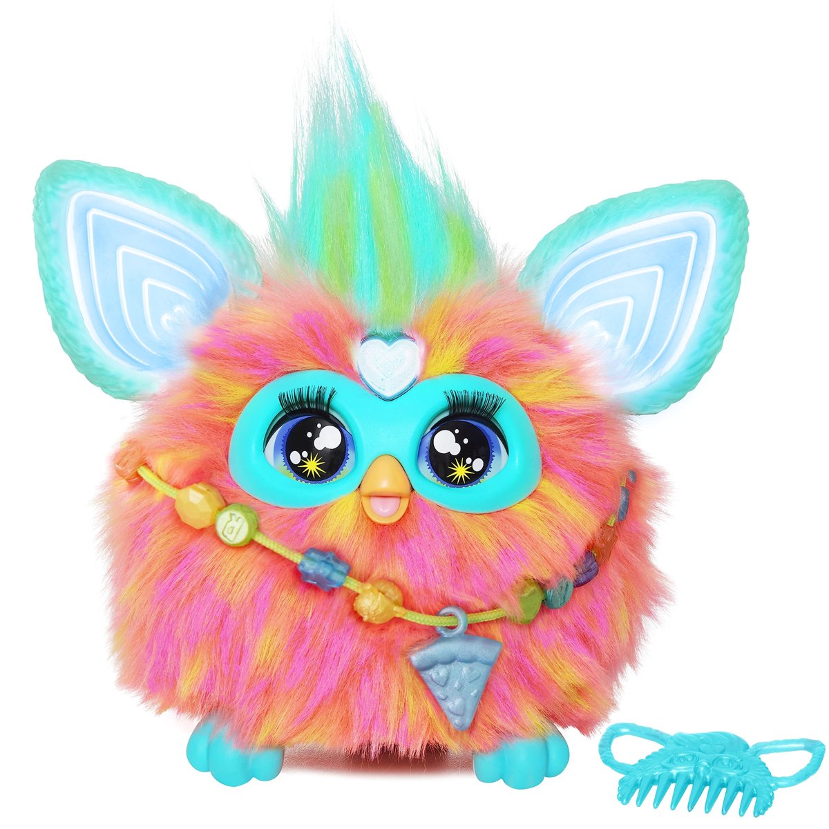 Furby Mercan Rengi Etkileşimli Pelüş Oyuncak | 15 Moda Aksesuarı Dahil | Sesle Etkinleşen Animatronik | 6 Yaş ve Üzeri Kız ve Erkek Çocuklar İçin | İngilizce versiyonu
