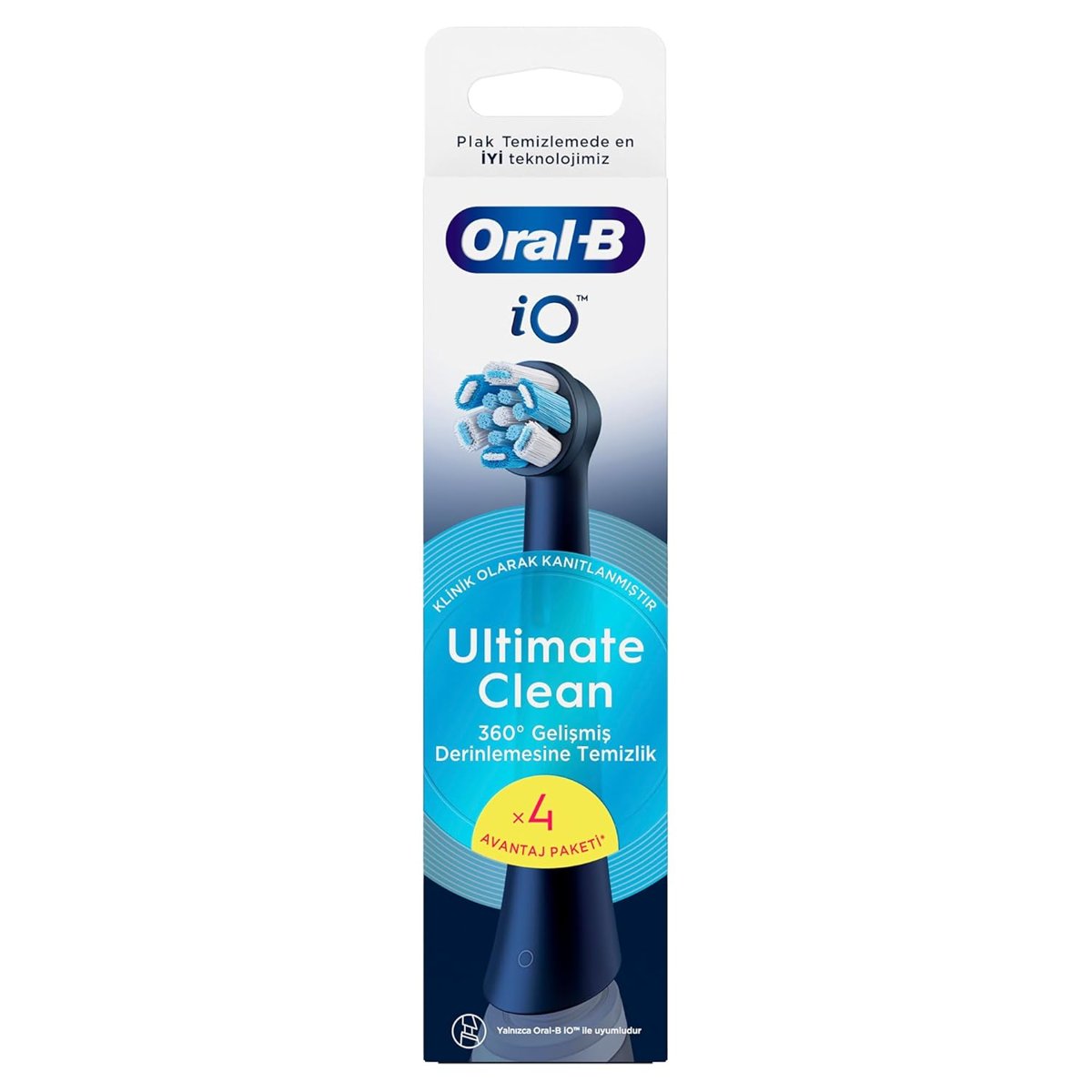 Oral-B iO Ultimate Clean Siyah Diş Fırçası Yedek Başlığı 4 Adet
