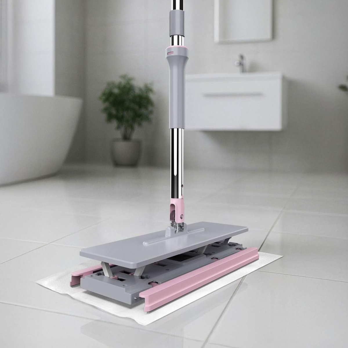 Deconox One Click Mop Paleti 4XL Büyük Palet 32cm, 8 Adet Bez Hediyeli, Asansörlü Mekanizma Çok Prat