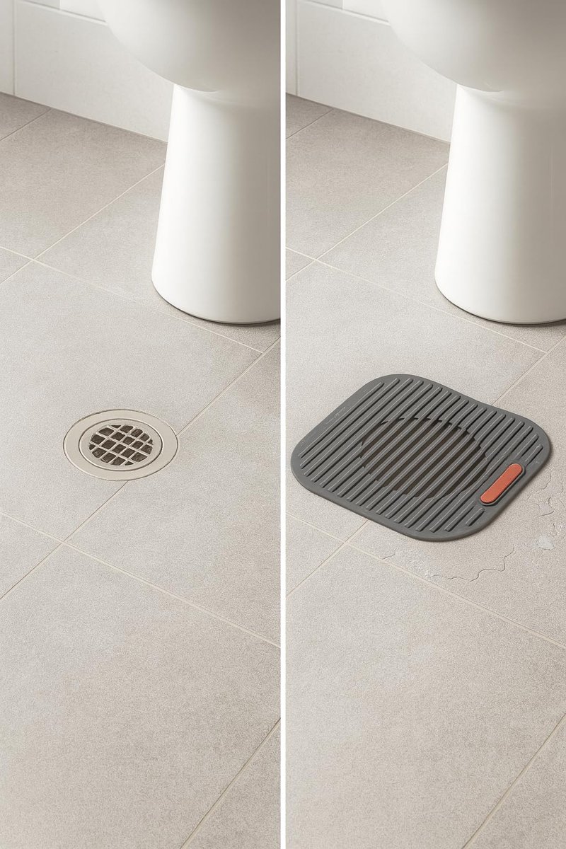 Busstier Süzgeçli Gider Kapatıcı Silikon Kapak Mat Banyo Mutfak Lavabo İçin Koku Önleyici Su Geçişine Uygun Kaymaz Kare Tasarım Gider Kapağı Tıpa Mat