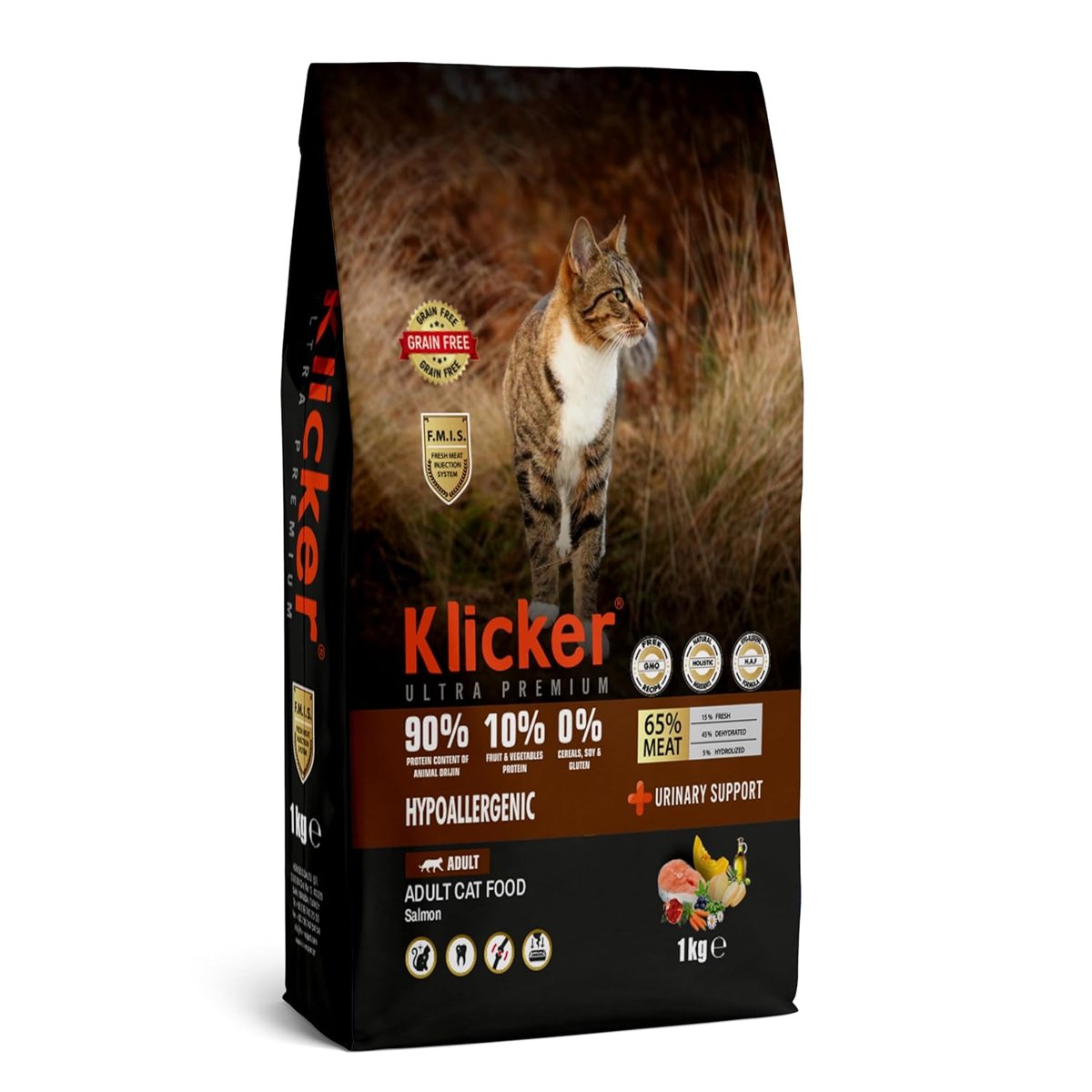 Klicker Tahılsız Yetişkin Kedi Maması Somonlu 1 kg