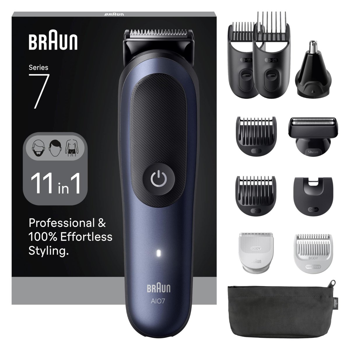 Braun Hepsi Bir Arada Series 7, 11’i 1 arada Tıraş Kiti, ProBlade, AutoSense, AIO7540