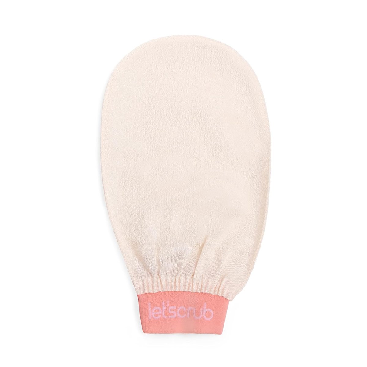 LET'SCRUB Ekru Banyo Duş Kesesi Peeling Eldiveni %100 Floş İpek Unisex