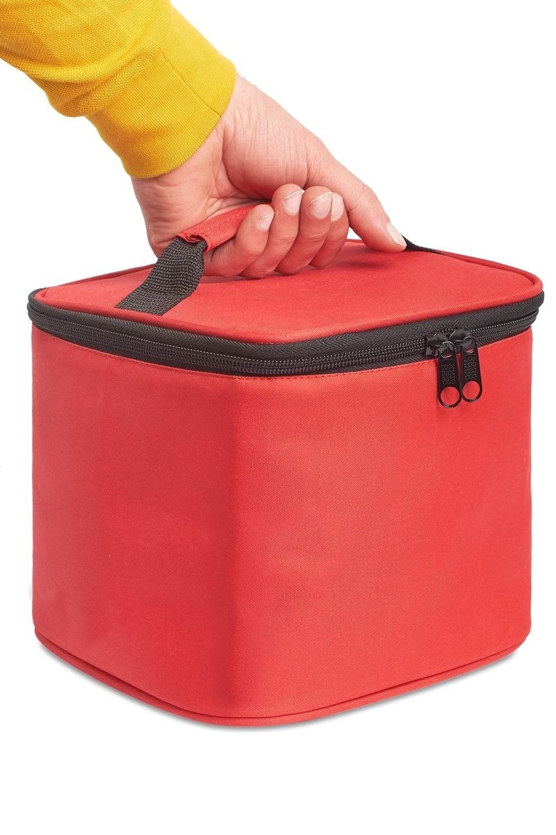 Beslenme Çantası Termal Çanta Soğuk ve Sıcak Tutucu Termal Termos Kamp Çanta Soğuk İçecek Çantası Kamp Termos Çantası 8 Litre (Kırmızı)