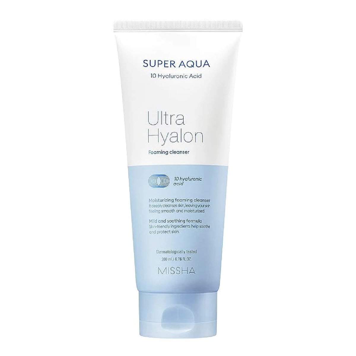 MISSHA 10 Çeşit Hyalüronik Asit İçeren Makyaj Temizleme Köpüğü200ml Super Aqua Ultra Hyalron Cleansing Foam