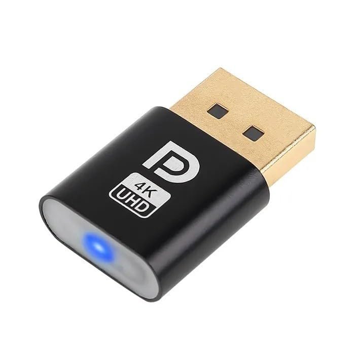 PrimeX PX-5261 DisplayPort 4K UHD Display Dummy Plug, DP Sanal Monitör Adaptörü, Ekran Kartı Emülatörü, Headless Display Emulator, Bitcoin Mining ve Uzaktan Erişim İçin