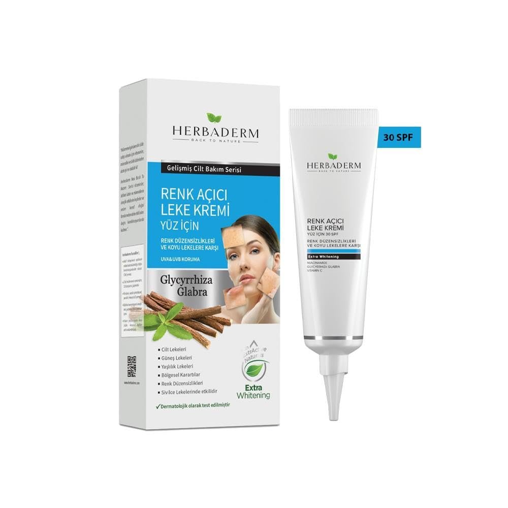 Herbaderm Cilt Beyazlatıcı Renk Açıcı Yüz Için Leke Kremi 55 ml