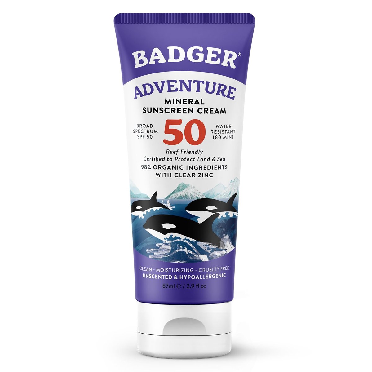 Badger Macera Sporları Organik Güneş Kremi SPF50 87 ml