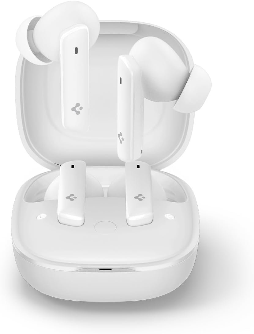 Spigen Audio TWS P20 Bluetooth Kablosuz Kulaklık - ANC Pro Aktif Gürültü Engelleme  10mm Graphene Sürücü  30 Saat  ENC 6 Mikrofon  Şeffaf  Gaming Mod iPX5 Beyaz - ASD07964 (Spigen TR Garantili)