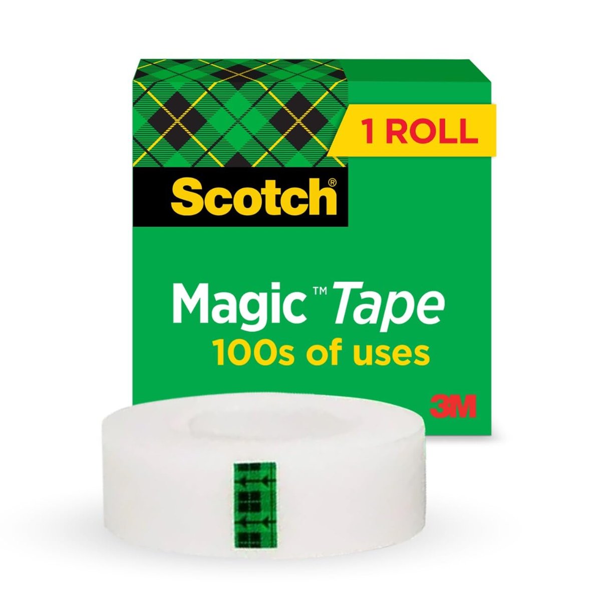 Scotch 810-1933 Scotch Magic Bant Görünmez, üzerine yazılabilir ofis bandı şeffaf